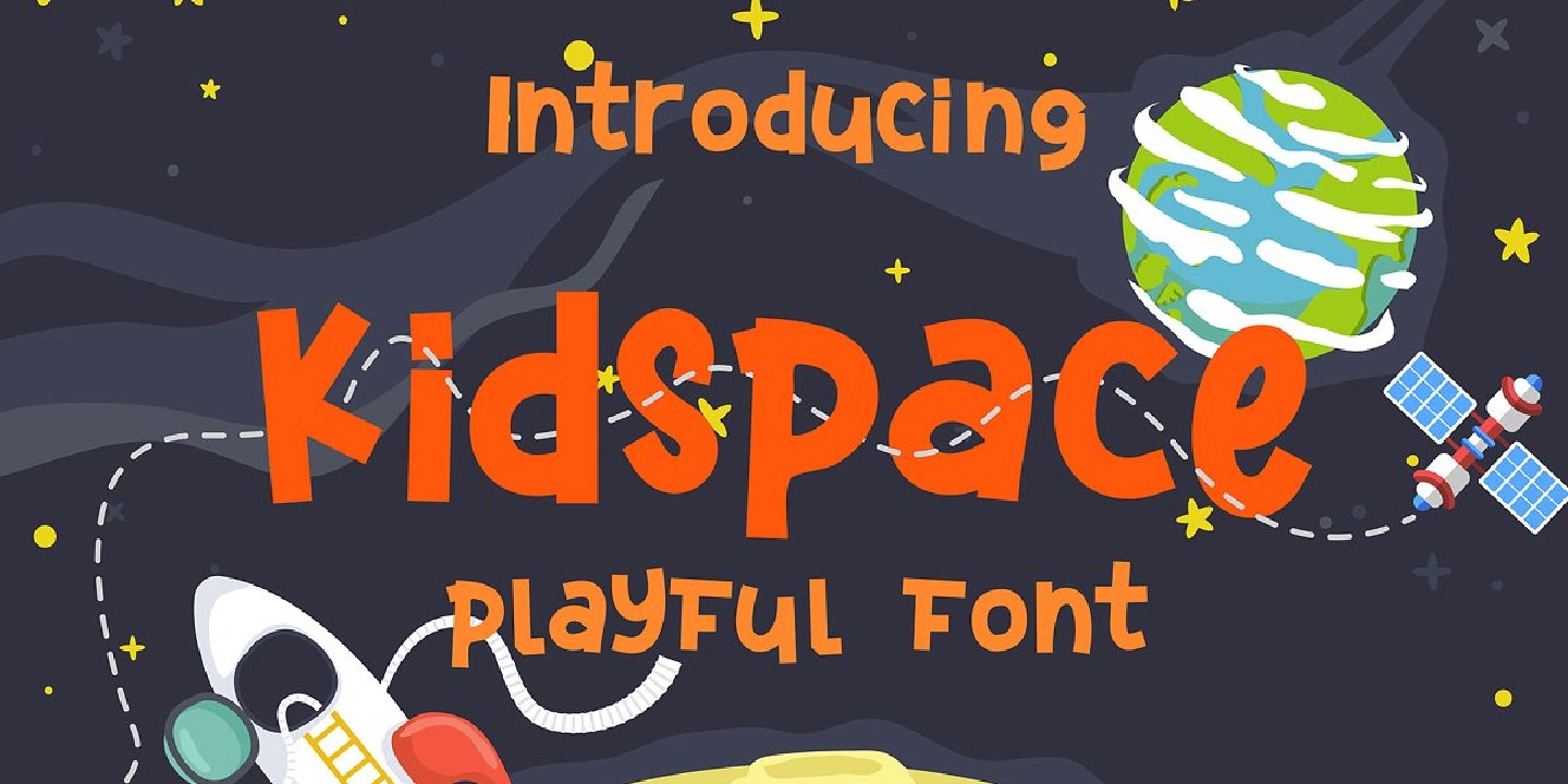 Ejemplo de fuente Kidspace Regular